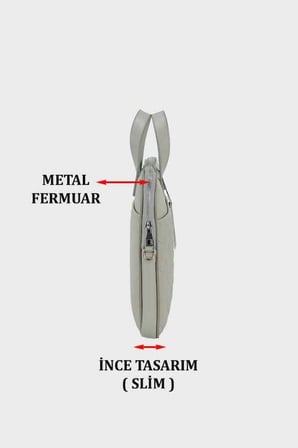 Tablet Evrak Çantası Kapiton Desen 13-14 Inç Omuz Askılı