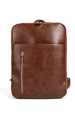 15.6 Suni Deri Laptop Sırt Çantası Organizer Çok Gözlü