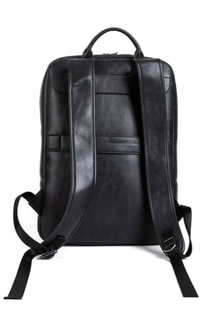15.6 Suni Deri Laptop Sırt Çantası Organizer Çok Gözlü