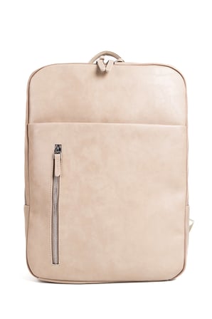 15.6 Suni Deri Laptop Sırt Çantası Organizer Çok Gözlü