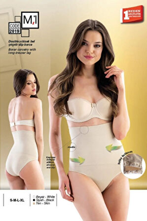 Dikişsiz Alttan Çıtçıtlı Çift Kat Slip Korse 2019