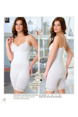 Dikişsiz Paçalı Dantel Tüm Boy Kadın Korse 2031