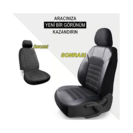 Geely EmGrand Uyumlu Özel Tasarım Oto Koltuk Kılıfı Seti Black 