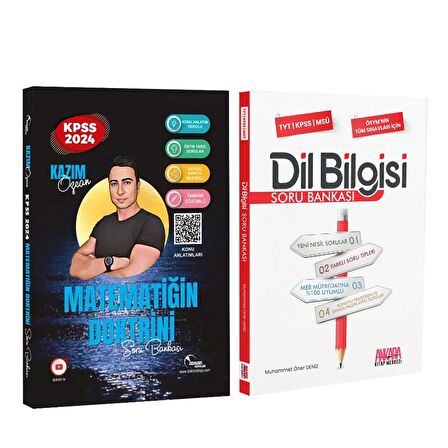 Doktrin 2024 KPSS Matematik ve AKM Dil Bilgisi Soru Bankası Seti 2 Kitap