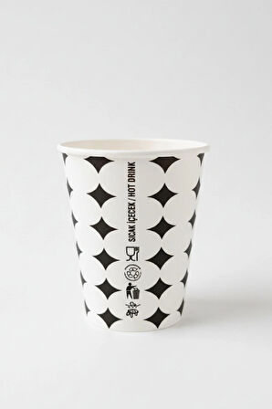 Yıldızlı Karton Bardak 100 Adet 8 Oz - 240 ml