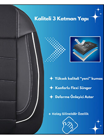Ford C-Max Araçlara Uyumlu Tam Takım Cover B Model Oto Koltuk Kılıfı Seti