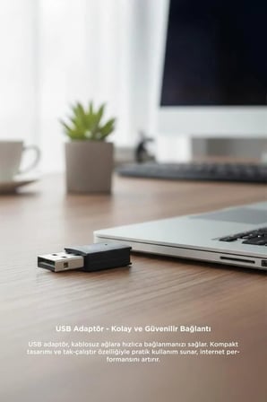 Laptop Aparatı Ağ Adaptörü İnternet Aracı Mini Wifi Adaptör USB 2.0 600 Mbps YD48 Siyah