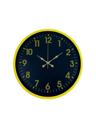36 Cm Sarı Standart Duvar Saati iegxx