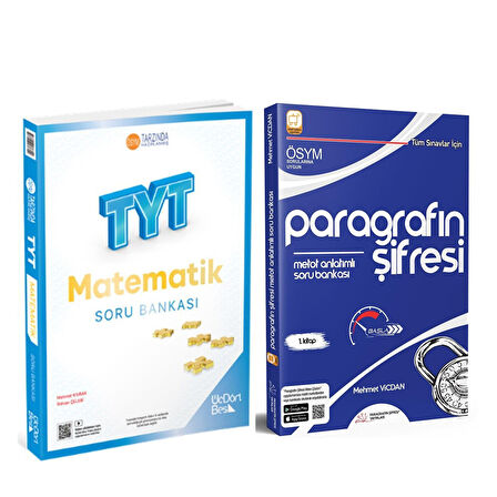 ÜçDörtBeş TYT Matematik Soru Bankası ve Parağrafın Şifresi Metot Anlatımlı Soru Bankası 2 Kitap Set