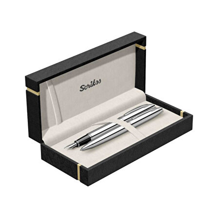 İkili Set Dolmakalem - Tükenmezkalem Noble 35 Krom