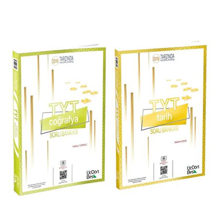 Üç Dört Beş TYT Tarih ve Coğrafya Soru Bankası Seti 2 Kitap