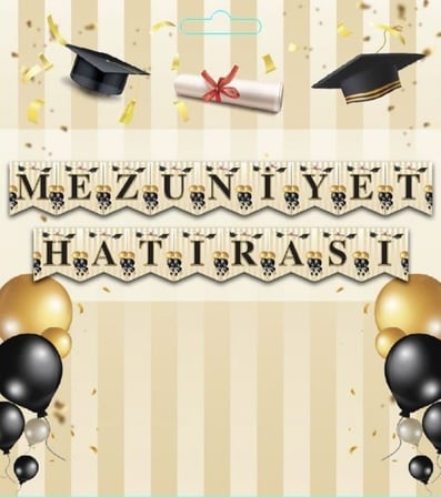 Premium Tören Kutlama Kolej MEZUNİYET HATIRASI ZARF BANNER