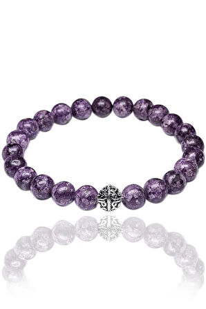 Sertifikalı Gerçek Çeroit Taşı Bileklik - Gümüş Aparatlı