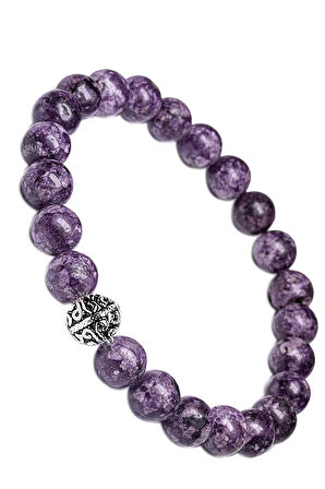 Sertifikalı Gerçek Çeroit Taşı Bileklik - Gümüş Aparatlı