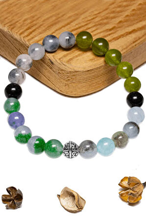 Sertifikalı Akrep Burcu Doğal Taş Bileklik - Gümüş Aparatlı