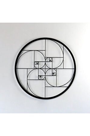 Altın Oran Fibonacci Spirali Metal Duvar Dekoru