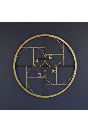 Altın Oran Fibonacci Spirali Metal Duvar Dekoru