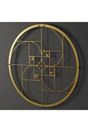 Altın Oran Fibonacci Spirali Metal Duvar Dekoru