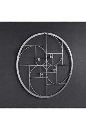 Altın Oran Fibonacci Spirali Metal Duvar Dekoru