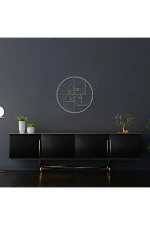 Altın Oran Fibonacci Spirali Metal Duvar Dekoru