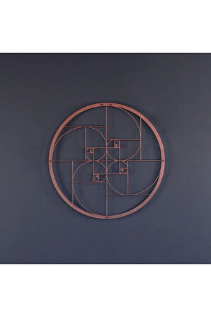 Altın Oran Fibonacci Spirali Metal Duvar Dekoru