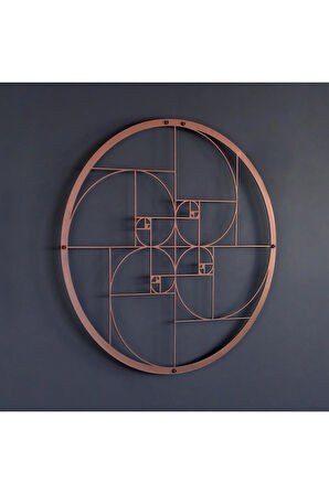 Altın Oran Fibonacci Spirali Metal Duvar Dekoru