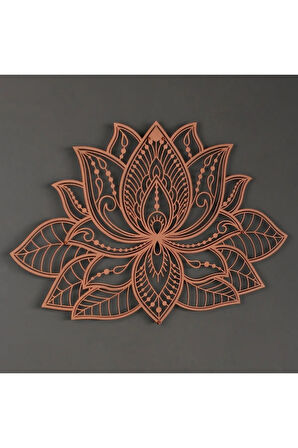 3d Mandala Lotus Çiçeği Metal Duvar Dekoru