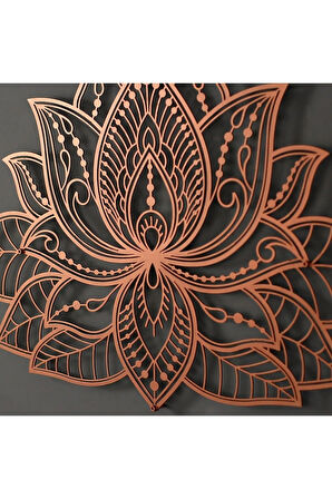 3d Mandala Lotus Çiçeği Metal Duvar Dekoru