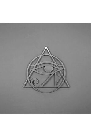 Horus'un Gözü Mısır Kutsal Geometri Metal Duvar Dekoru