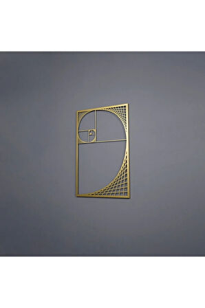 Altın Oran Fibonacci Spiral Eşsiz Modern Metal Duvar Dekoru