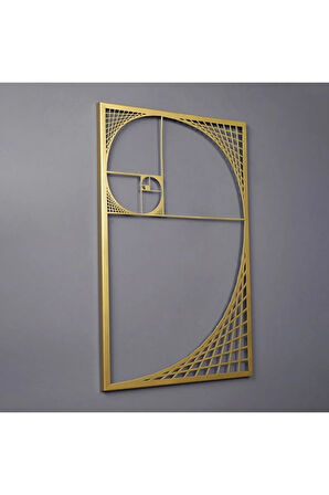 Altın Oran Fibonacci Spiral Eşsiz Modern Metal Duvar Dekoru