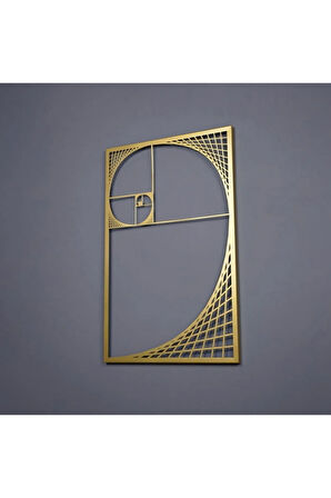 Altın Oran Fibonacci Spiral Eşsiz Modern Metal Duvar Dekoru