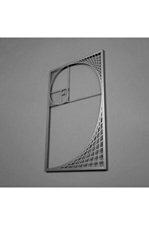 Altın Oran Fibonacci Spiral Eşsiz Modern Metal Duvar Dekoru
