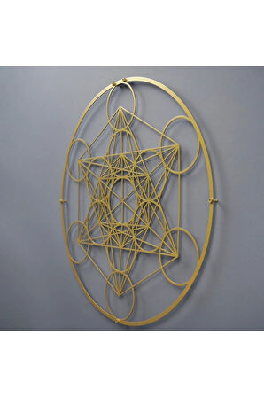 Metatrons Küp Geometri Metal Duvar Dekoru