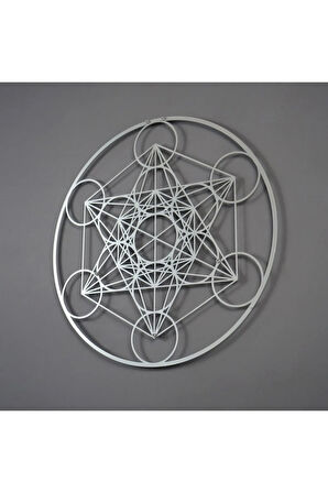 Metatrons Küp Geometri Metal Duvar Dekoru