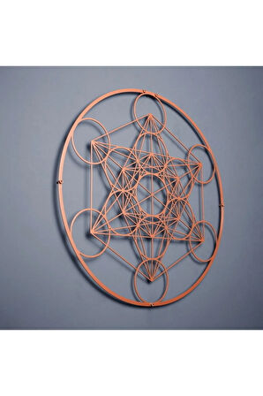Metatrons Küp Geometri Metal Duvar Dekoru