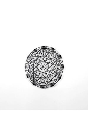 Tesseract Çapraz Poligon Metal Duvar Dekoru