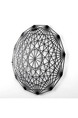 Tesseract Çapraz Poligon Metal Duvar Dekoru