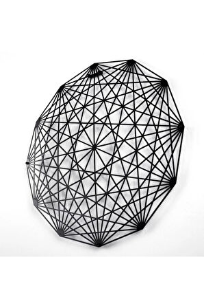 Tesseract Çapraz Poligon Metal Duvar Dekoru