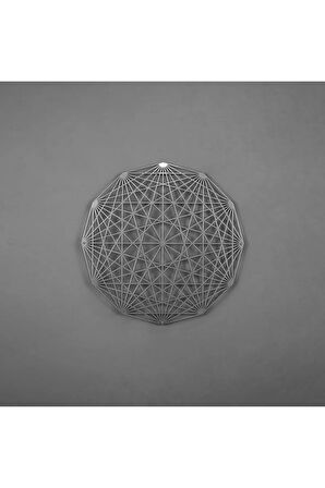 Tesseract Çapraz Poligon Metal Duvar Dekoru