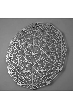 Tesseract Çapraz Poligon Metal Duvar Dekoru