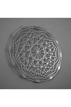 Tesseract Çapraz Poligon Metal Duvar Dekoru