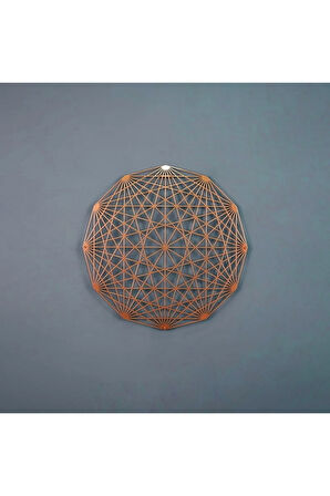 Tesseract Çapraz Poligon Metal Duvar Dekoru