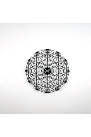 Tesseract Çapraz Poligon Metal Duvar Saati