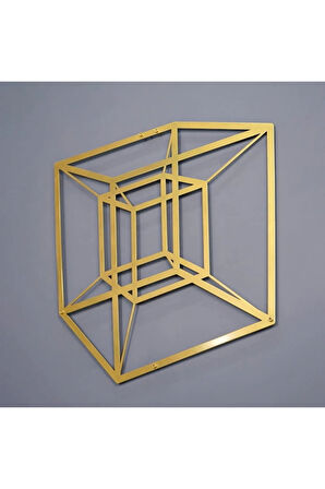 Tesseract Cube Küp Metal Duvar Dekoru, Infinity Cube Küp Metal Duvar Dekoru