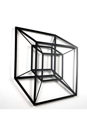 Tesseract Cube Küp Metal Duvar Dekoru, Infinity Cube Küp Metal Duvar Dekoru