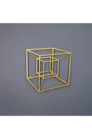 Tesseract Cube Küp Metal Duvar Dekoru, Infinity Cube Küp Metal Duvar Dekoru