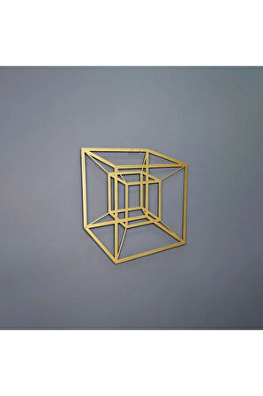 Tesseract Cube Küp Metal Duvar Dekoru, Infinity Cube Küp Metal Duvar Dekoru