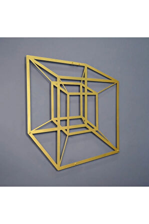 Tesseract Cube Küp Metal Duvar Dekoru, Infinity Cube Küp Metal Duvar Dekoru