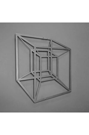 Tesseract Cube Küp Metal Duvar Dekoru, Infinity Cube Küp Metal Duvar Dekoru